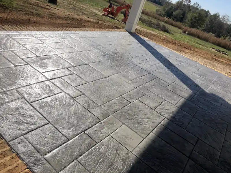 Decorative stamped concrete by Ace Concrete Construction