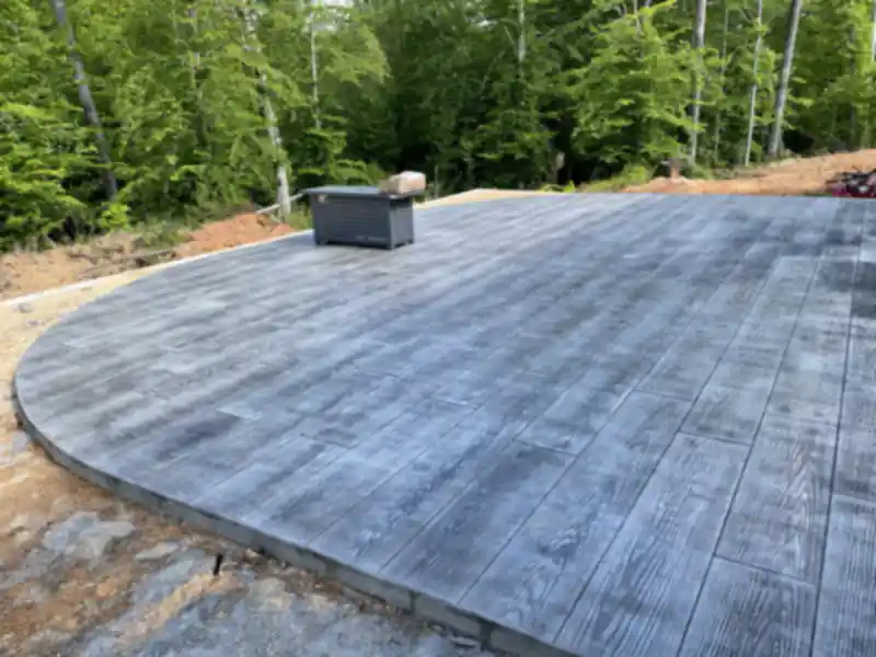 Decorative stamped concrete by Ace Concrete Construction