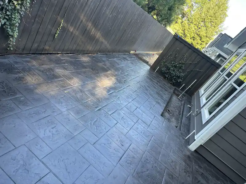 Decorative stamped concrete by Ace Concrete Construction