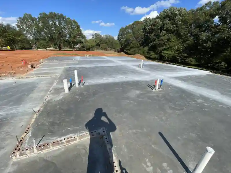 A concrete slab poured by Ace Concrete Construction