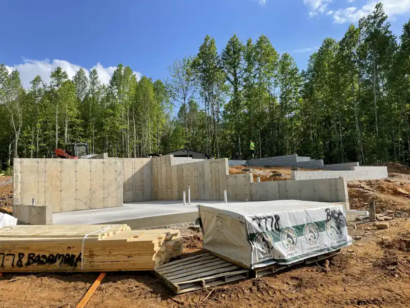 Foundation and retaining wall work by Ace Concrete Construction