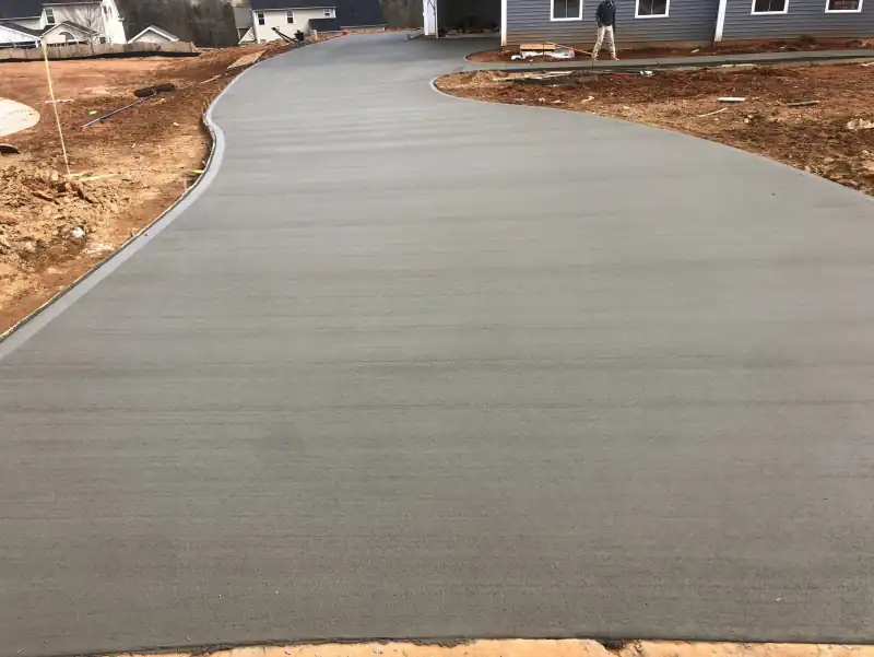 A concrete driveway poured by Ace Concrete Construction