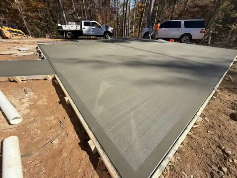 A concrete slab poured by Ace Concrete Construction