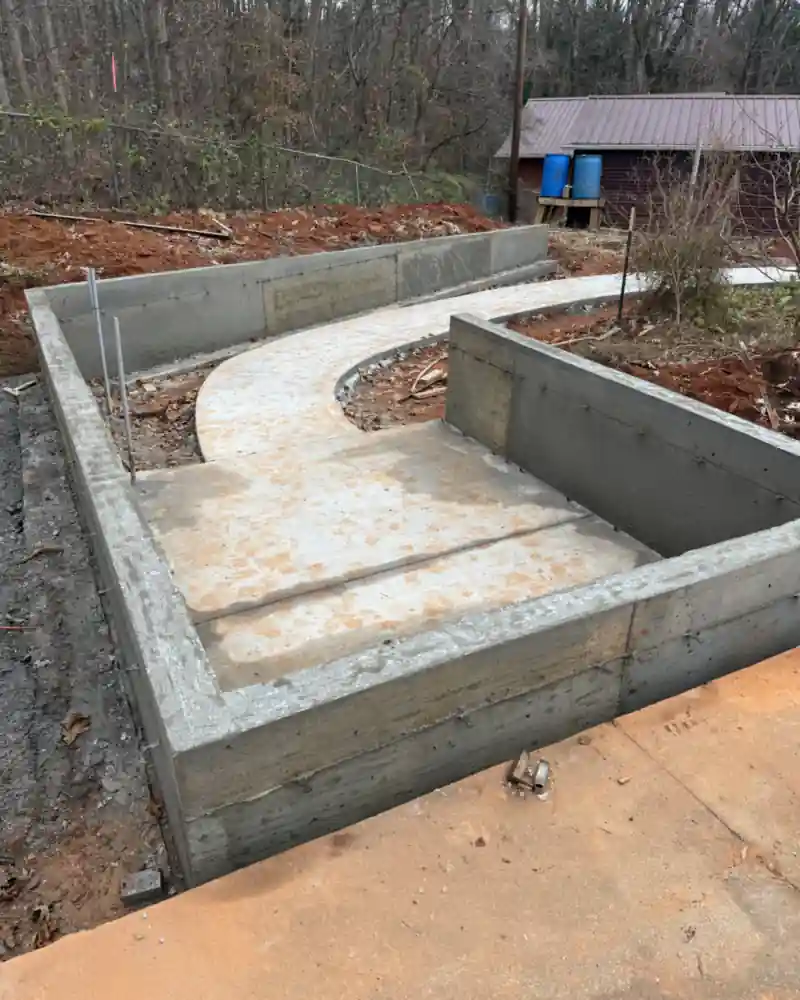Foundation and retaining wall work by Ace Concrete Construction