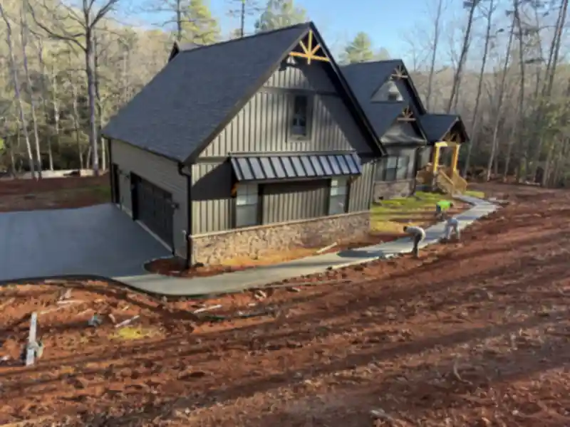 A concrete driveway poured by Ace Concrete Construction