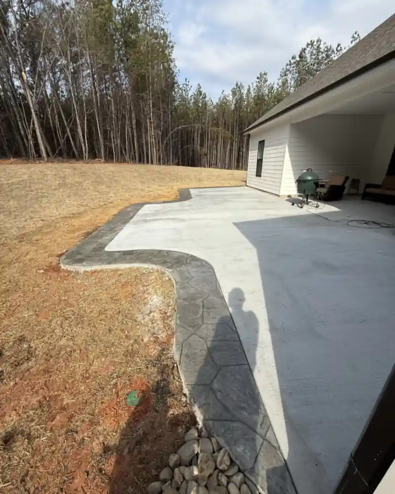 Decorative stamped concrete by Ace Concrete Construction