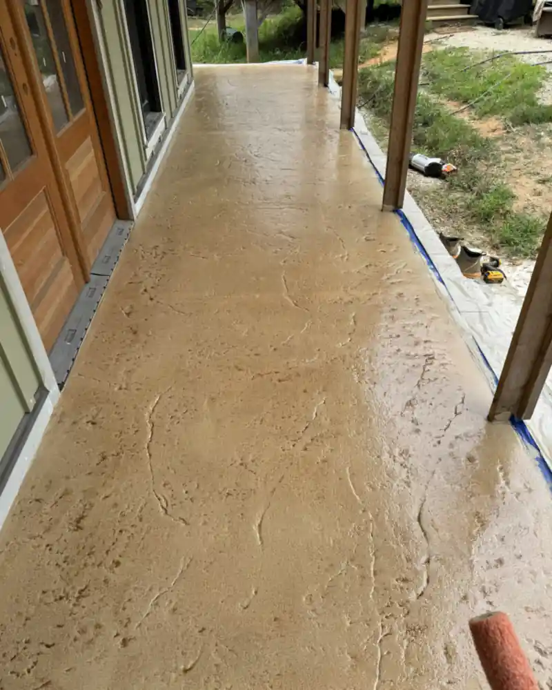 A concrete coating or overlay applied by Ace Concrete Construction