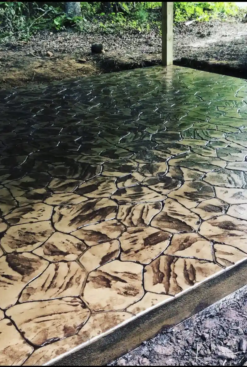 Decorative stamped concrete by Ace Concrete Construction