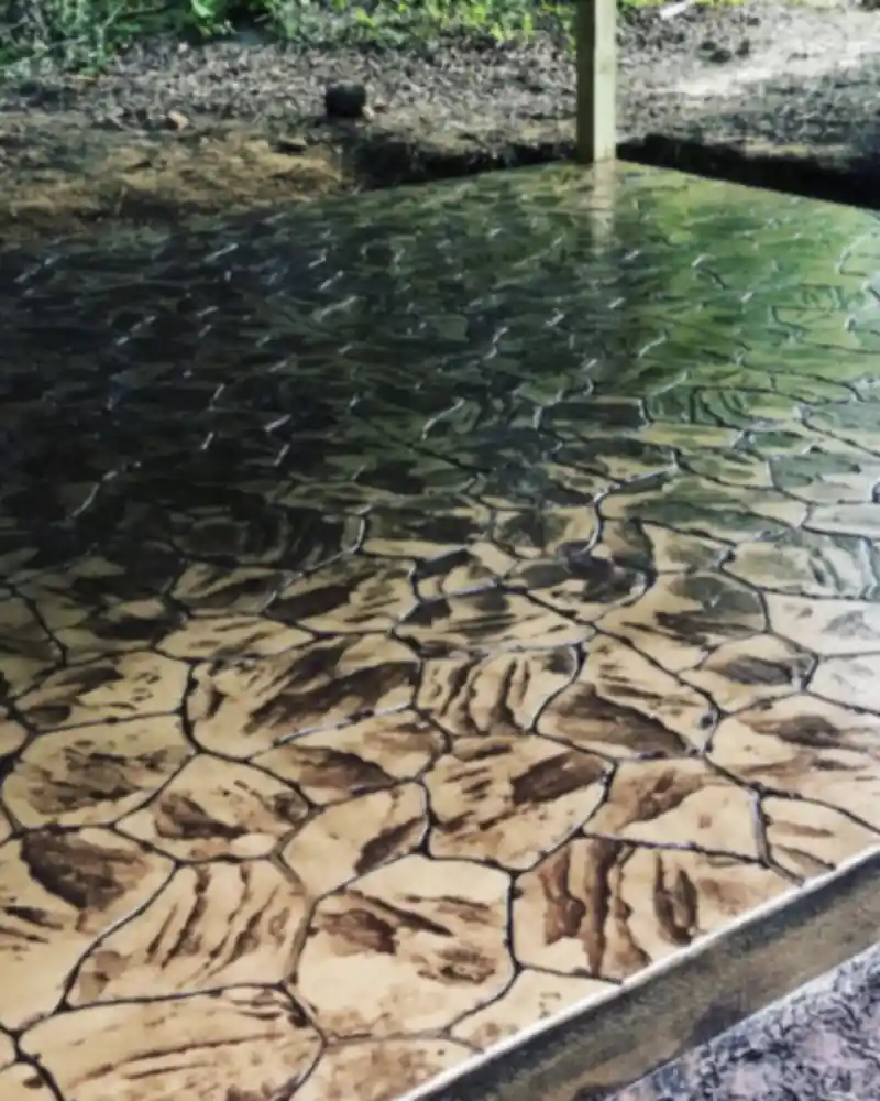 Decorative stamped concrete by Ace Concrete Construction