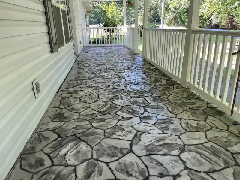 Decorative stamped concrete by Ace Concrete Construction