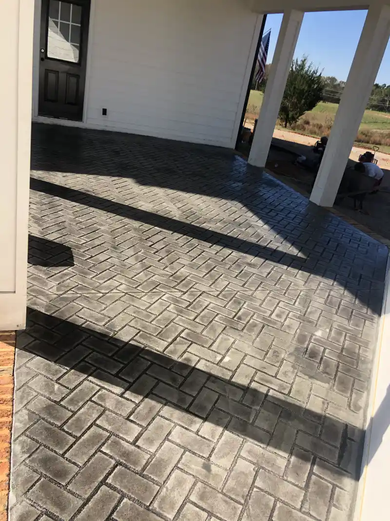 Decorative stamped concrete by Ace Concrete Construction