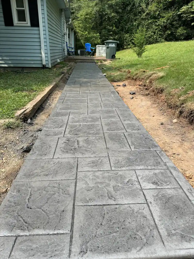 Decorative stamped concrete by Ace Concrete Construction