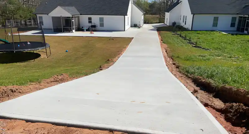 Concrete driveway poured by Ace Concrete Construction