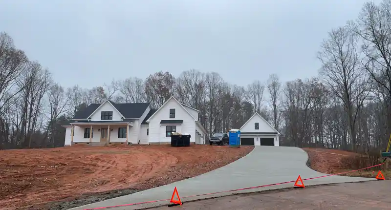 Concrete driveway poured by Ace Concrete Construction