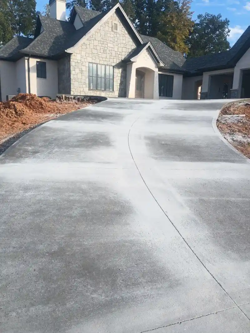 Concrete driveway poured by Ace Concrete Construction