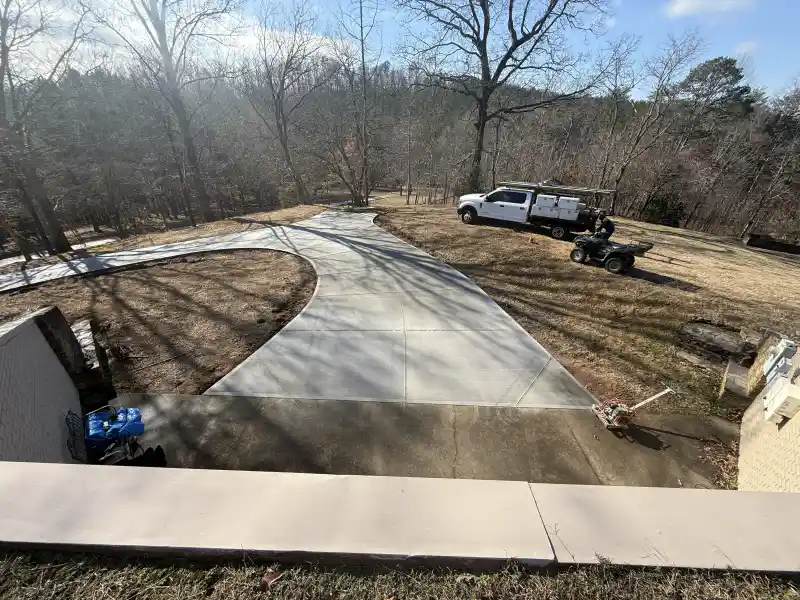 A concrete driveway poured by Ace Concrete Construction