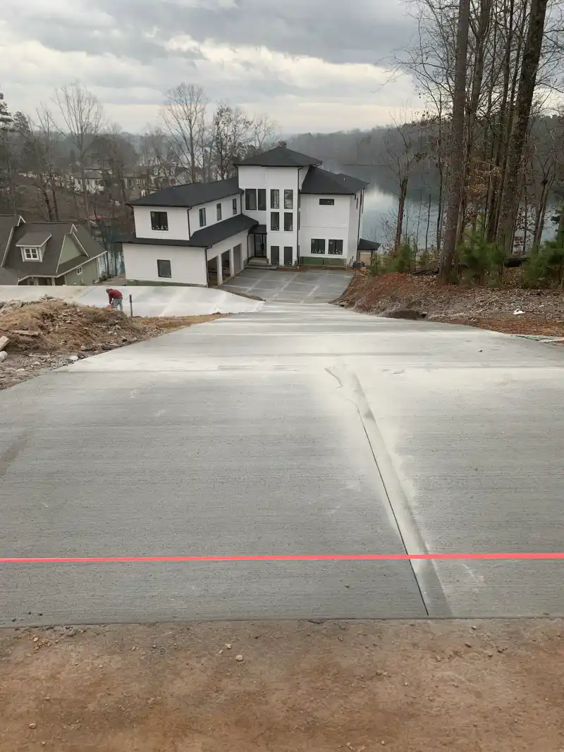 Concrete driveway poured by Ace Concrete Construction