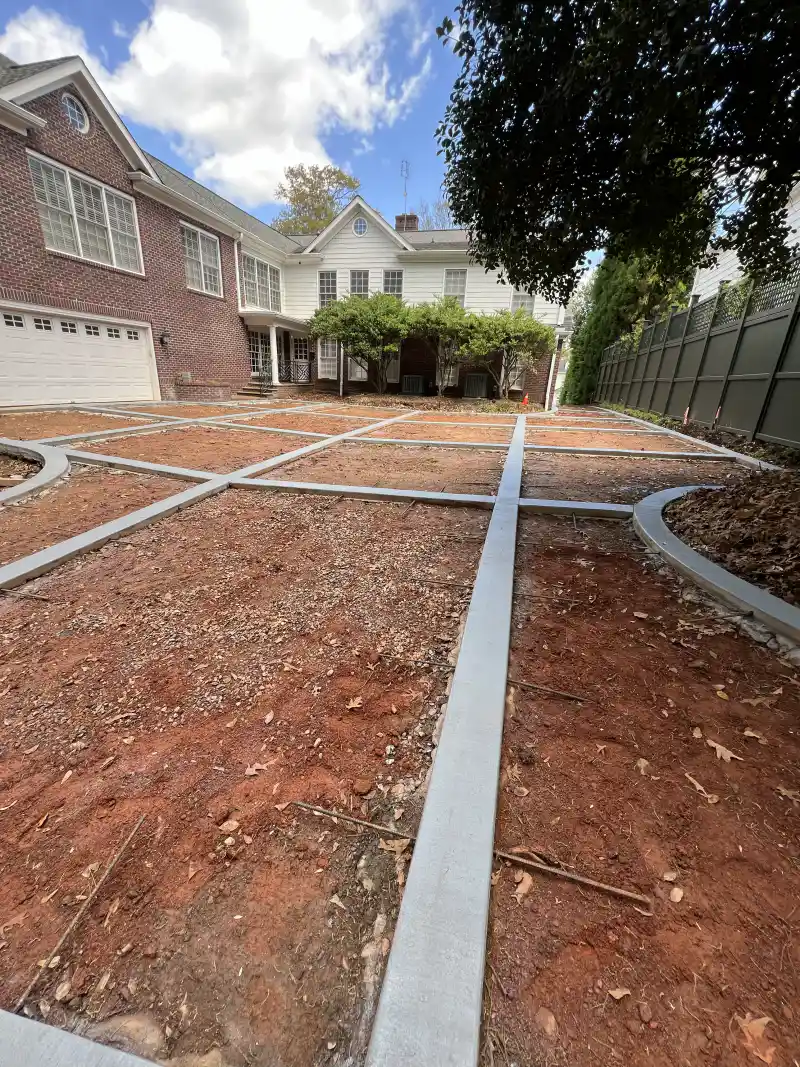 Concrete driveway poured by Ace Concrete Construction