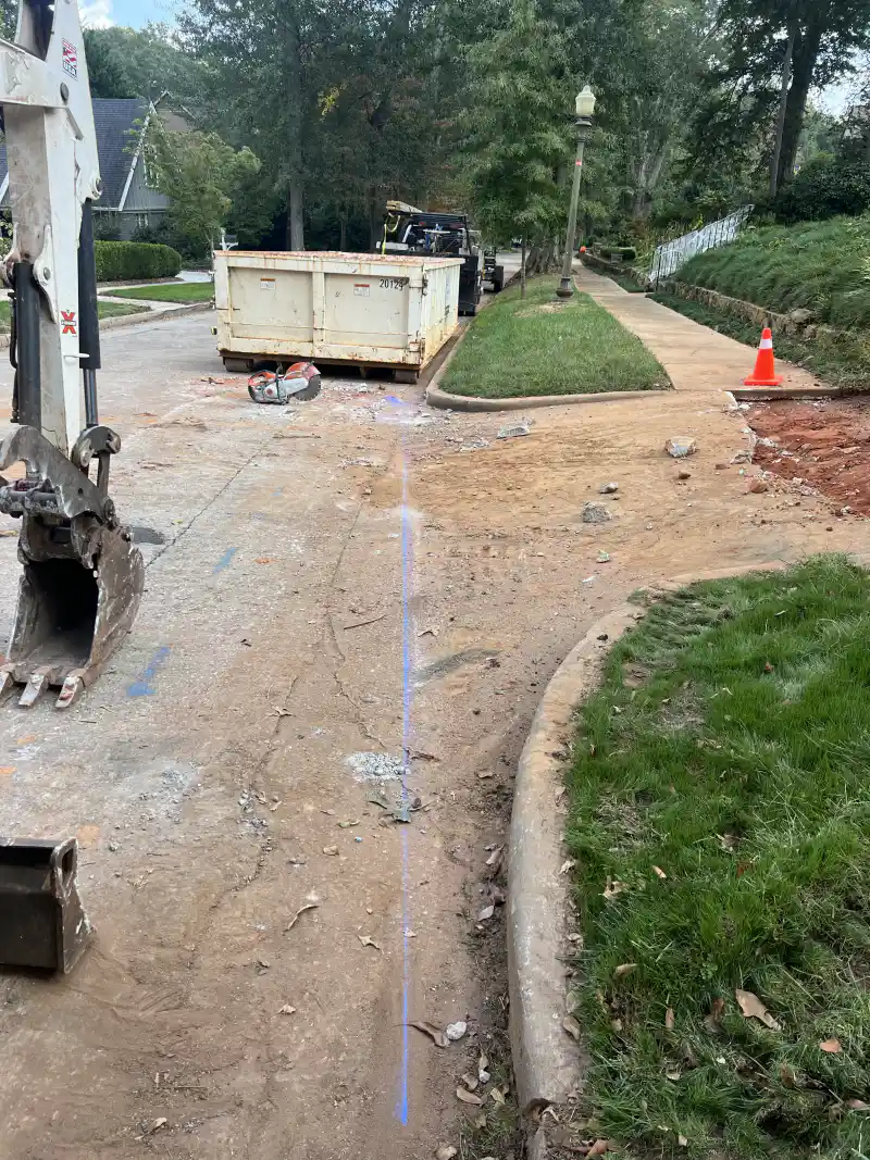 Concrete driveway poured by Ace Concrete Construction