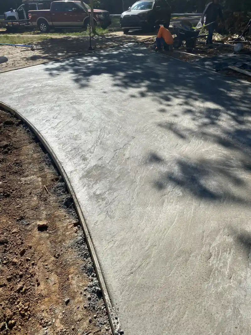 Concrete driveway poured by Ace Concrete Construction