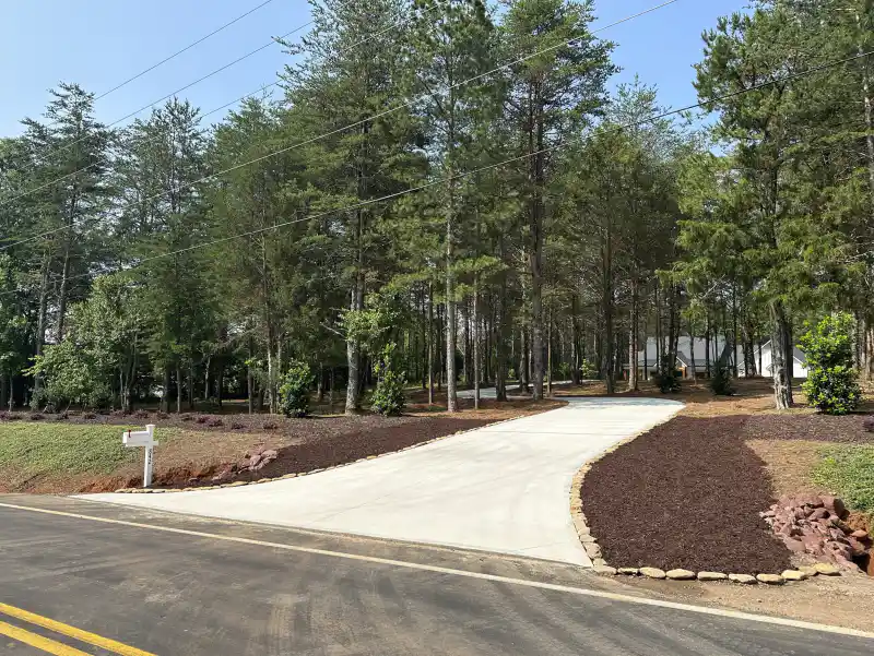 A concrete driveway poured by Ace Concrete Construction