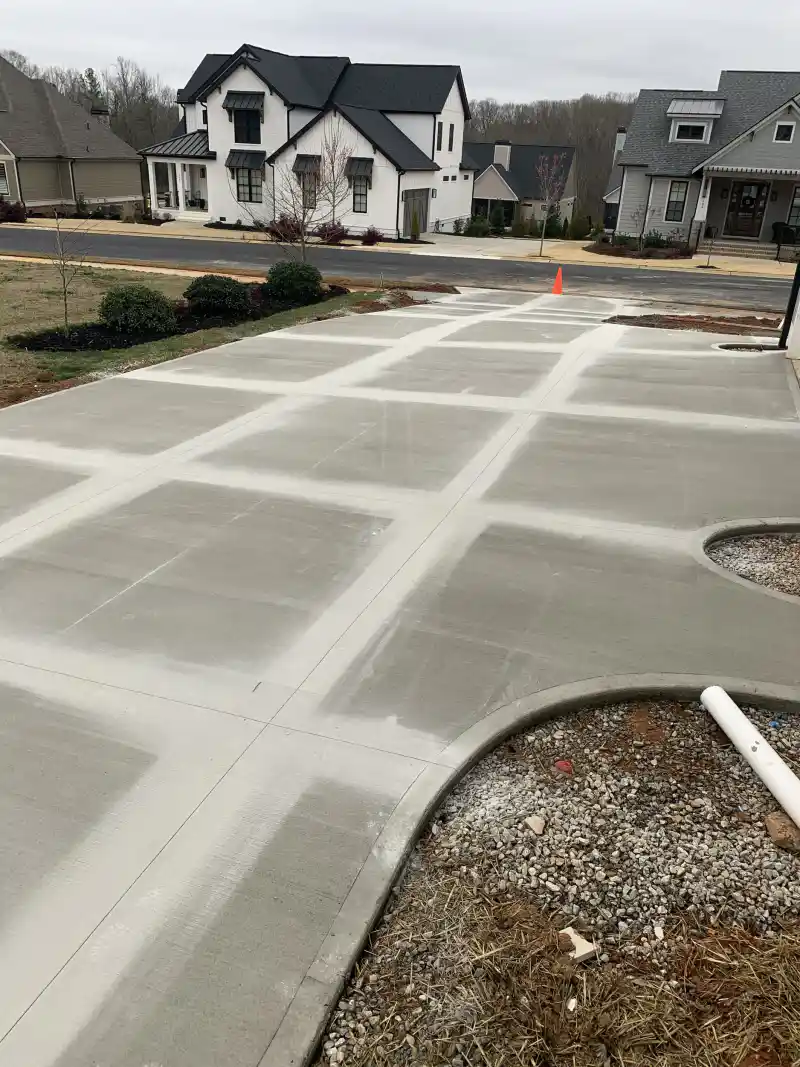 Concrete driveway poured by Ace Concrete Construction