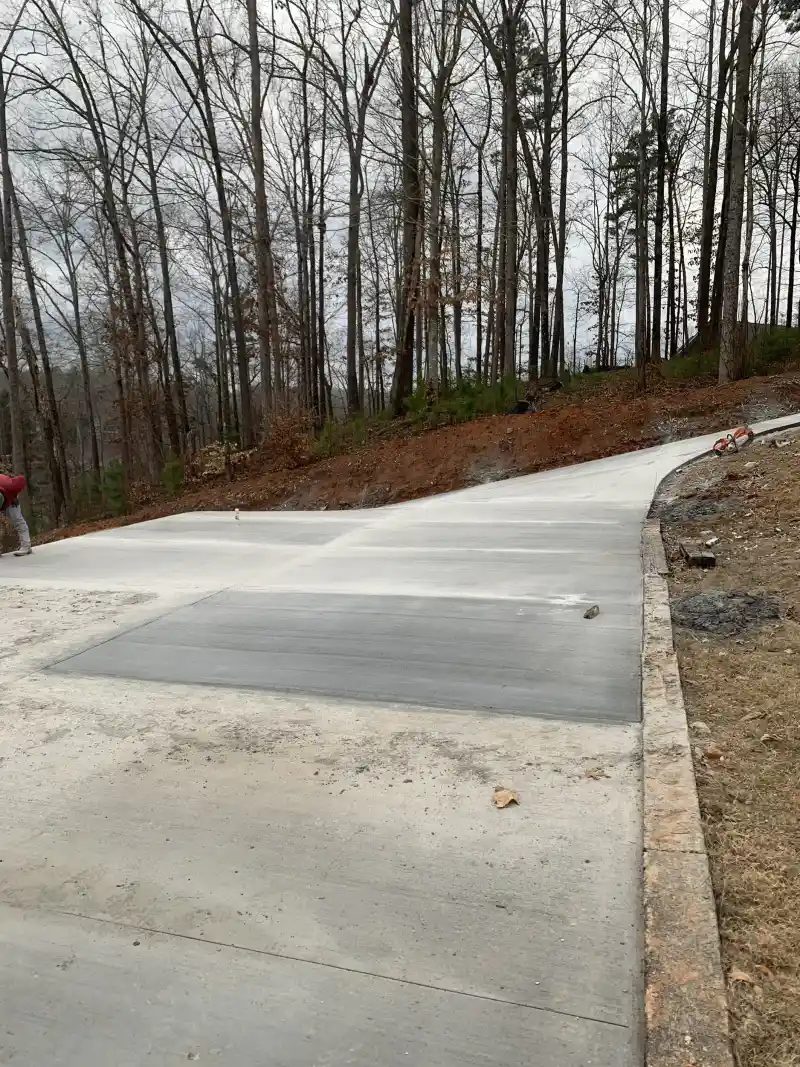 Concrete driveway poured by Ace Concrete Construction