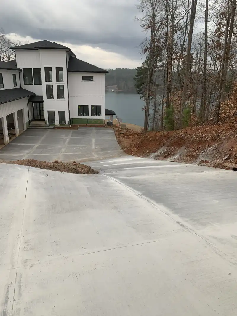 Concrete driveway poured by Ace Concrete Construction