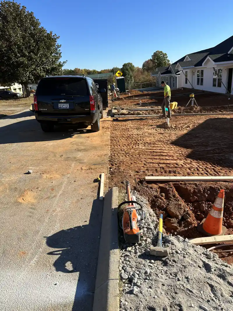 Concrete driveway poured by Ace Concrete Construction