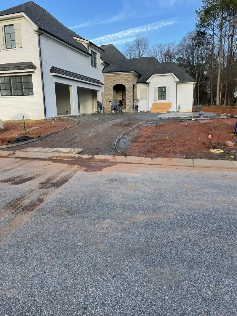 Concrete driveway poured by Ace Concrete Construction