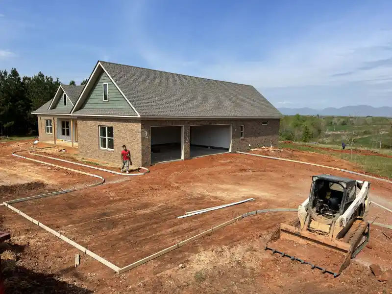 Concrete driveway poured by Ace Concrete Construction