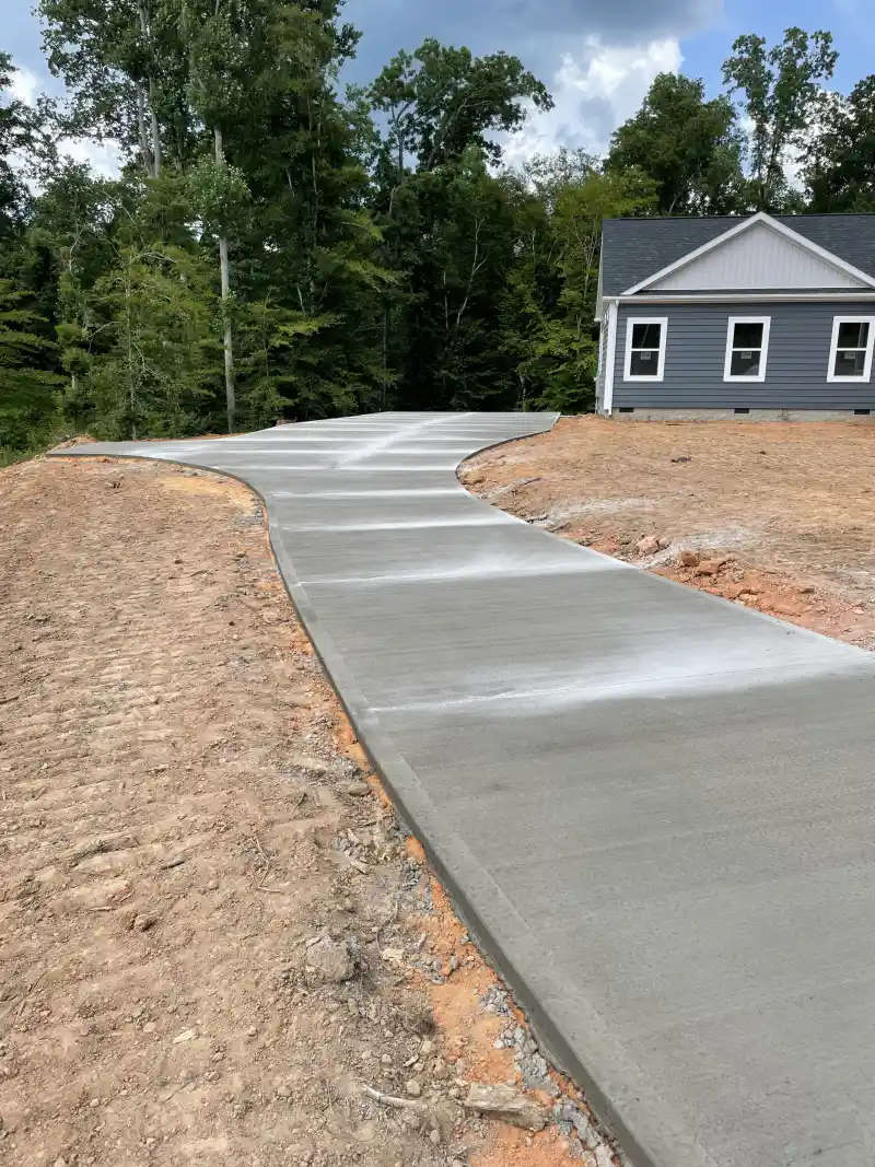 Concrete driveway poured by Ace Concrete Construction
