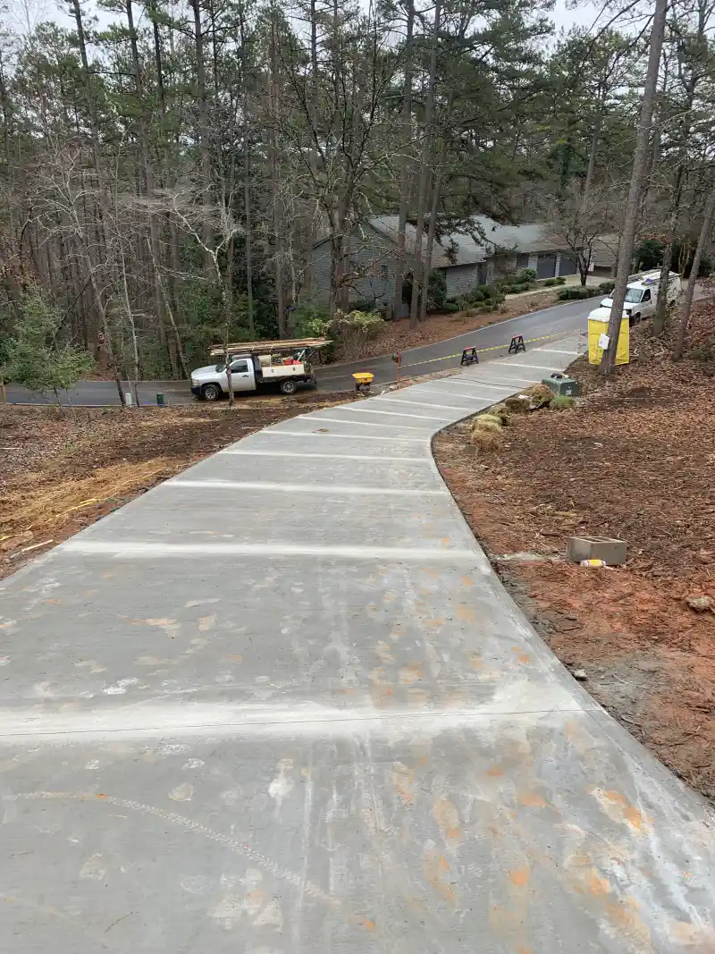 Concrete driveway poured by Ace Concrete Construction