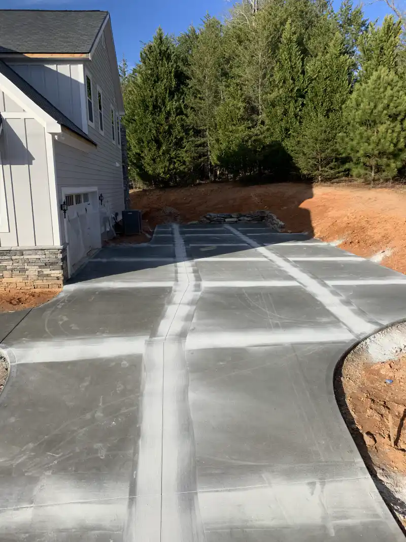 Concrete driveway poured by Ace Concrete Construction