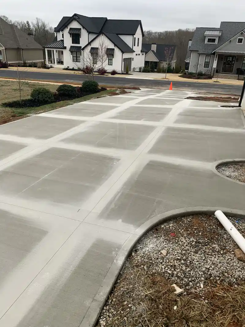 Concrete driveway poured by Ace Concrete Construction