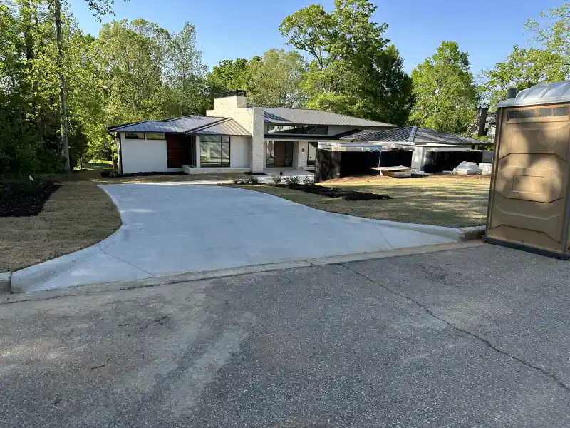 Concrete driveway poured by Ace Concrete Construction