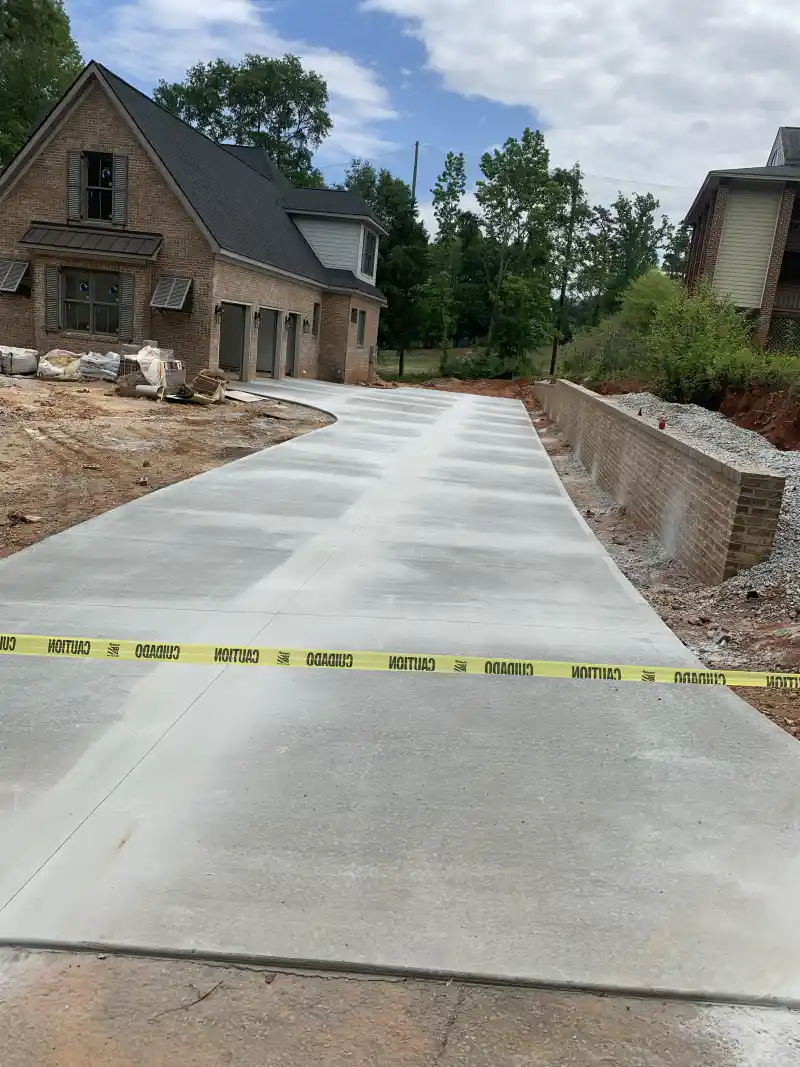 Concrete driveway poured by Ace Concrete Construction