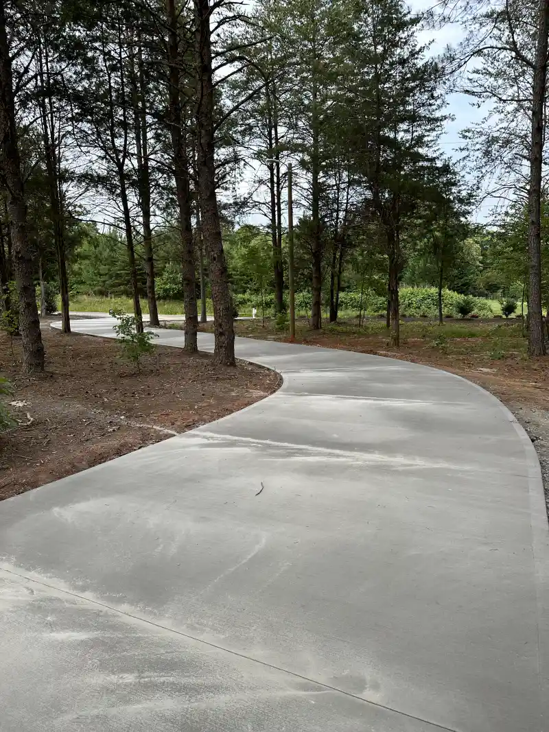 Concrete driveway poured by Ace Concrete Construction
