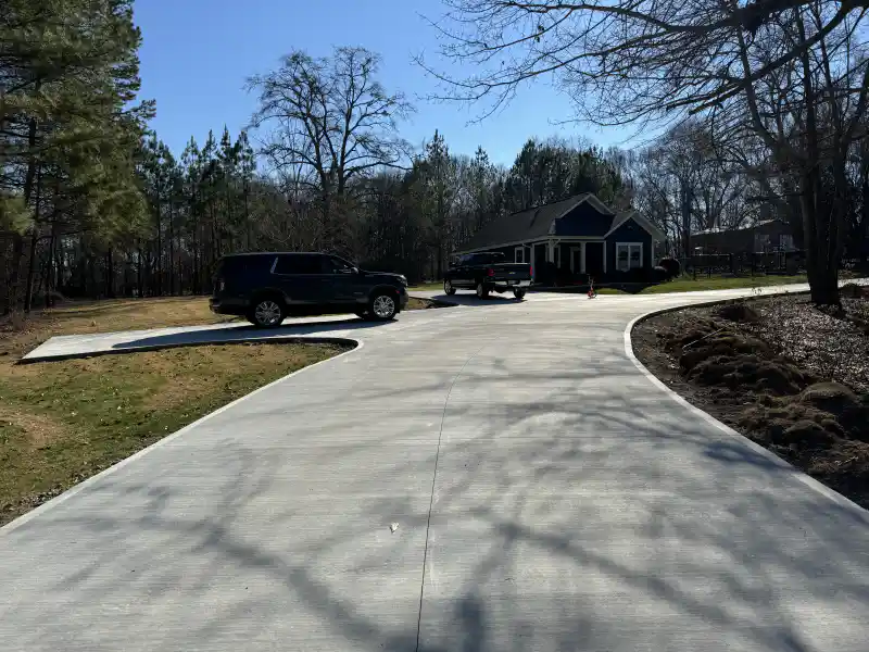 Concrete driveway poured by Ace Concrete Construction