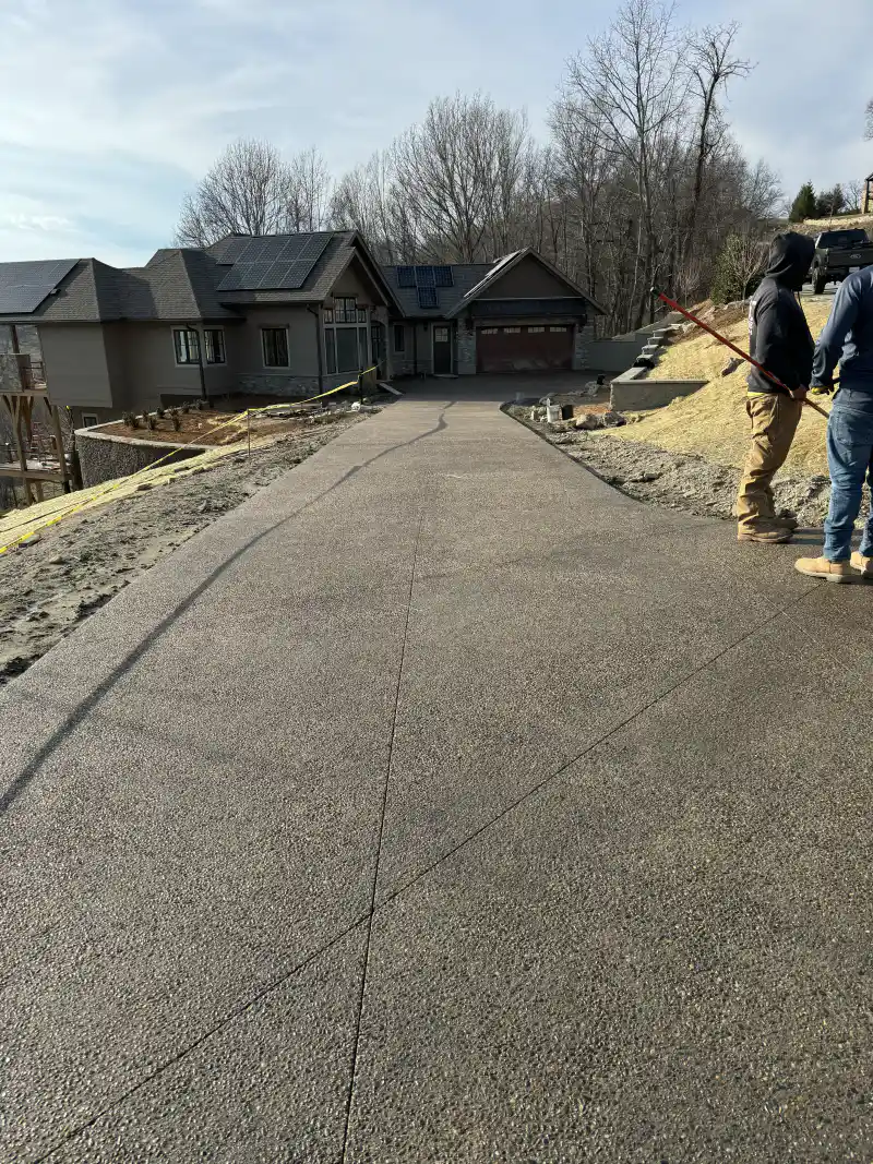 Concrete driveway poured by Ace Concrete Construction