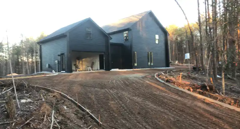 A concrete driveway poured by Ace Concrete Construction