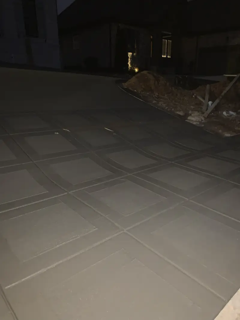 Concrete driveway poured by Ace Concrete Construction