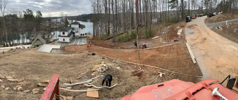 A concrete driveway poured by Ace Concrete Construction