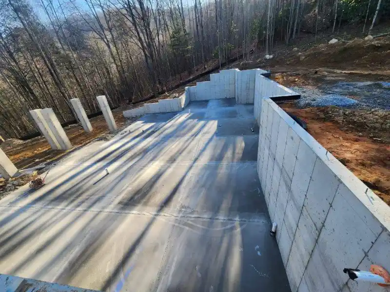 Foundation or retaining wall built by Ace Concrete Construction