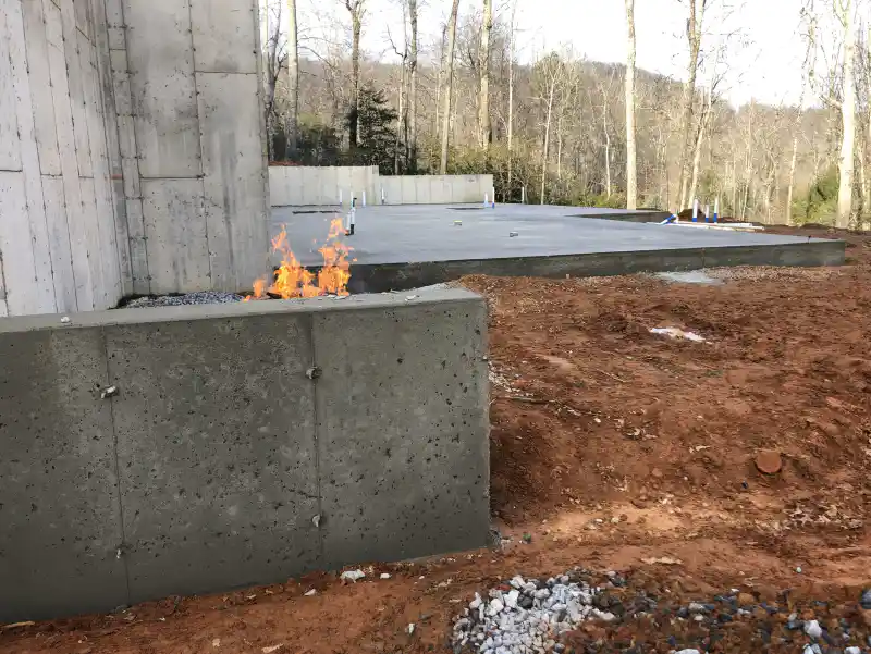 Foundation or retaining wall built by Ace Concrete Construction