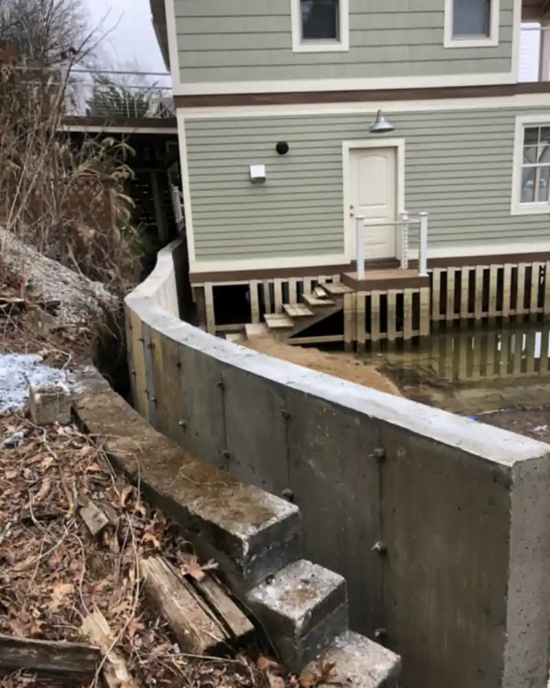 Foundation and retaining wall work by Ace Concrete Construction