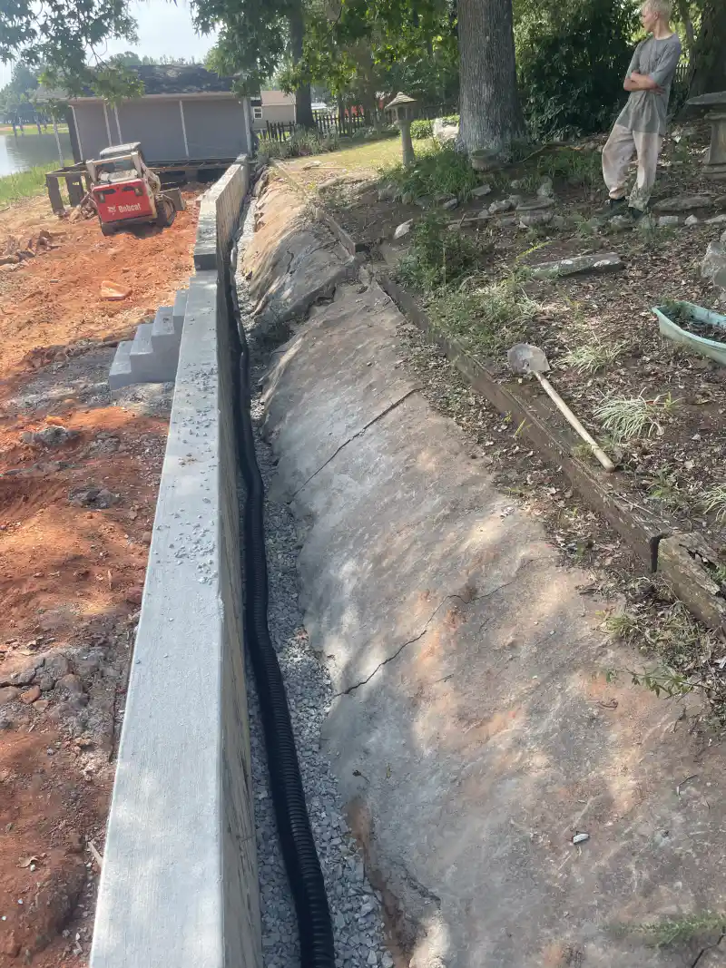 Foundation and retaining wall work by Ace Concrete Construction
