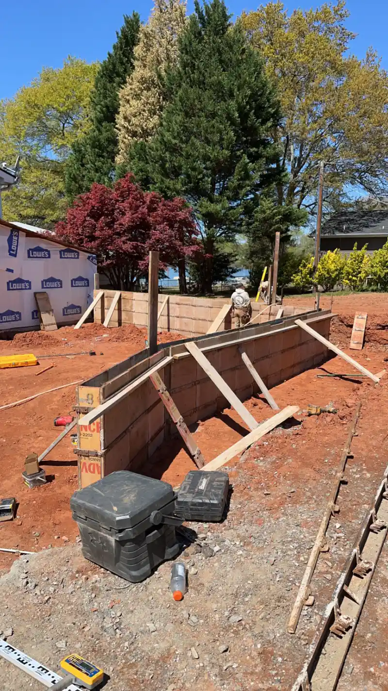 Foundation and retaining wall work by Ace Concrete Construction