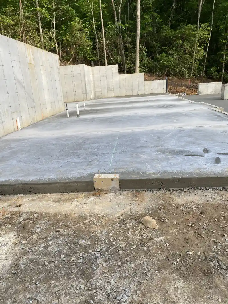 Garage or building slab poured by Ace Concrete Construction
