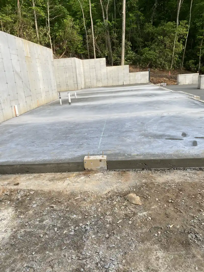 Garage or building slab poured by Ace Concrete Construction